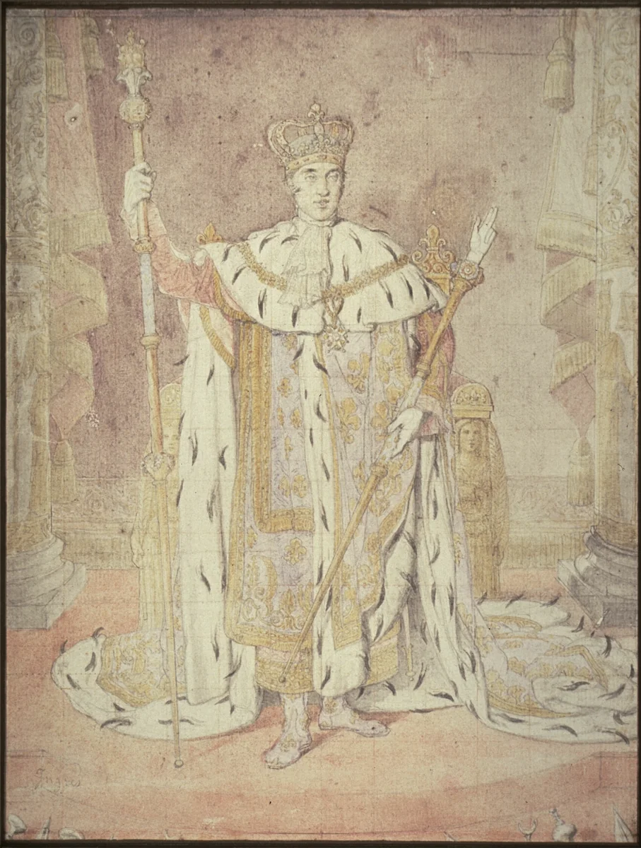 Charles X in his Coronation Robes by Jean-Auguste-Dominique Ingres, painting, 1828-1867