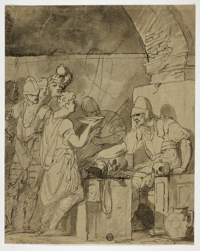 Soldiers Refeshing Themselves by John Hamilton Mortimer
Salvator Rosa, drawing, 1635-1780