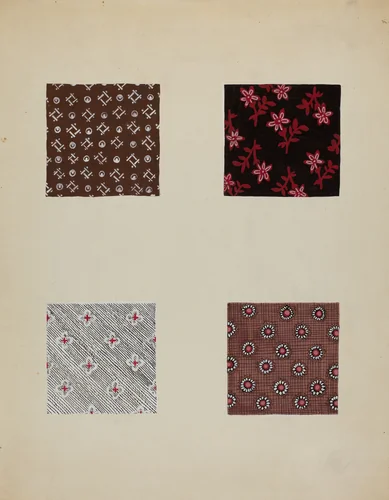 Materials from Quilt by Katherine Hastings, index of american design, 1936