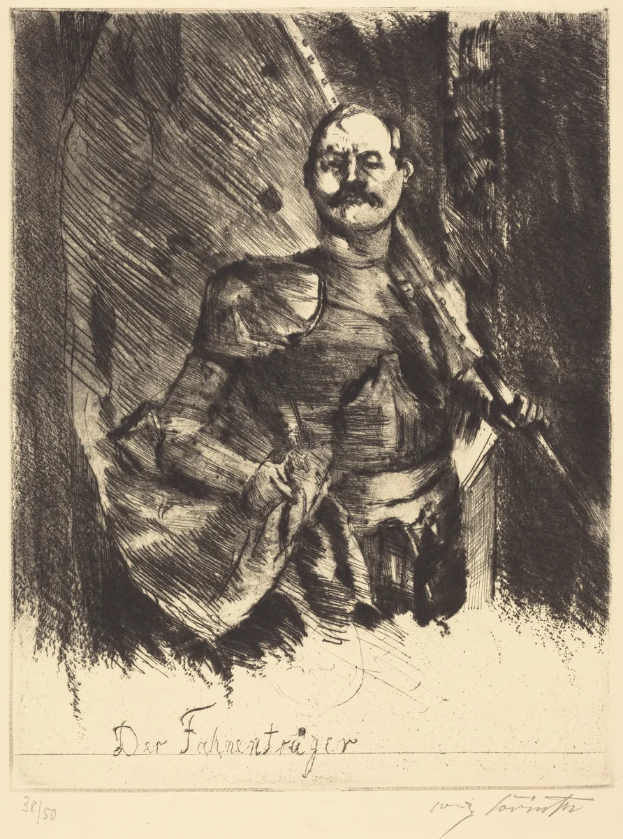 Der Fahnenträger (The Standard Bearer) by Lovis Corinth, print, 1920