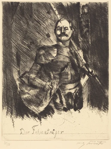 Der Fahnenträger (The Standard Bearer) by Lovis Corinth, print, 1920
