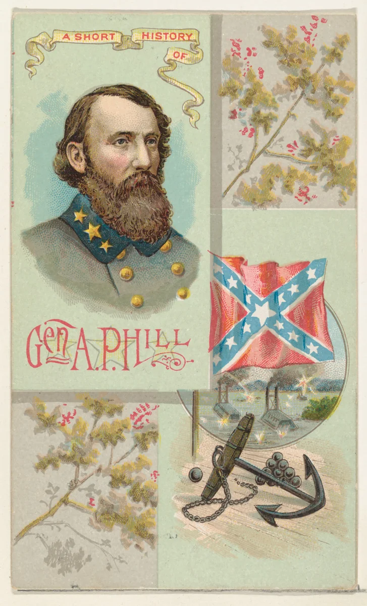 A Short History: General Ambrose Powell Hill, from the Histories of Generals series (N114) issued by W. Duke, Sons & Co. to promote Honest Long Cut Smoking and Chewing Tobacco by W. Duke, Sons & Co., print, 1888