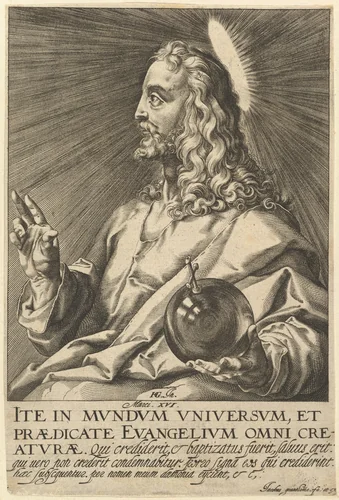 Christ, from "Christ and the Twelve Apostles" by Jacques Granthomme, print, 1609