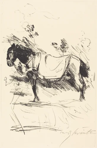 Reitpferd (Riding-Horse) by Lovis Corinth, print, 1916