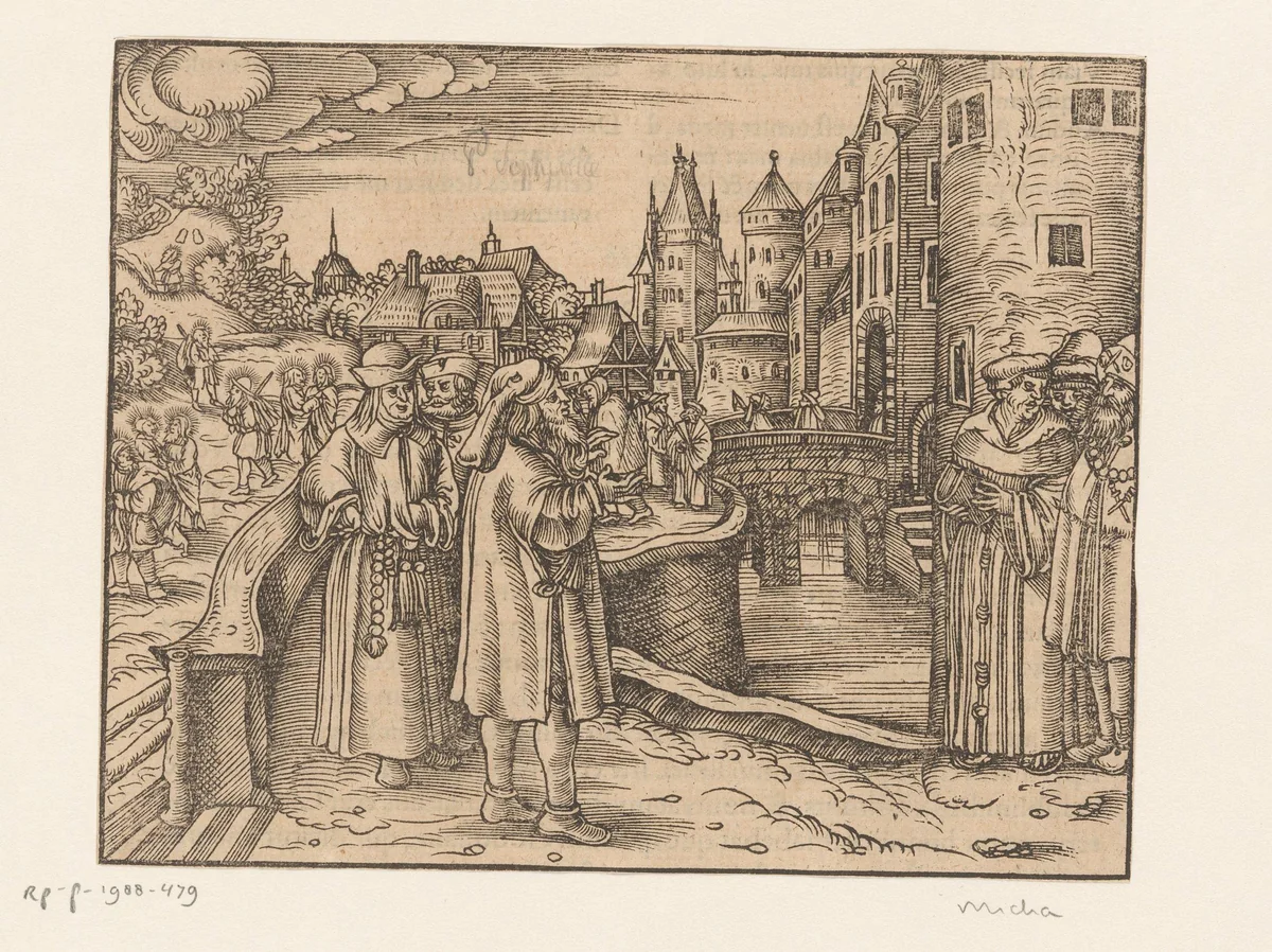 Profeet Sefanja predikend by anonymous, print, 1534-1600