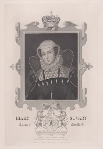 Mary, Queen of Scots by Thomas Woolnoth, print, 1839