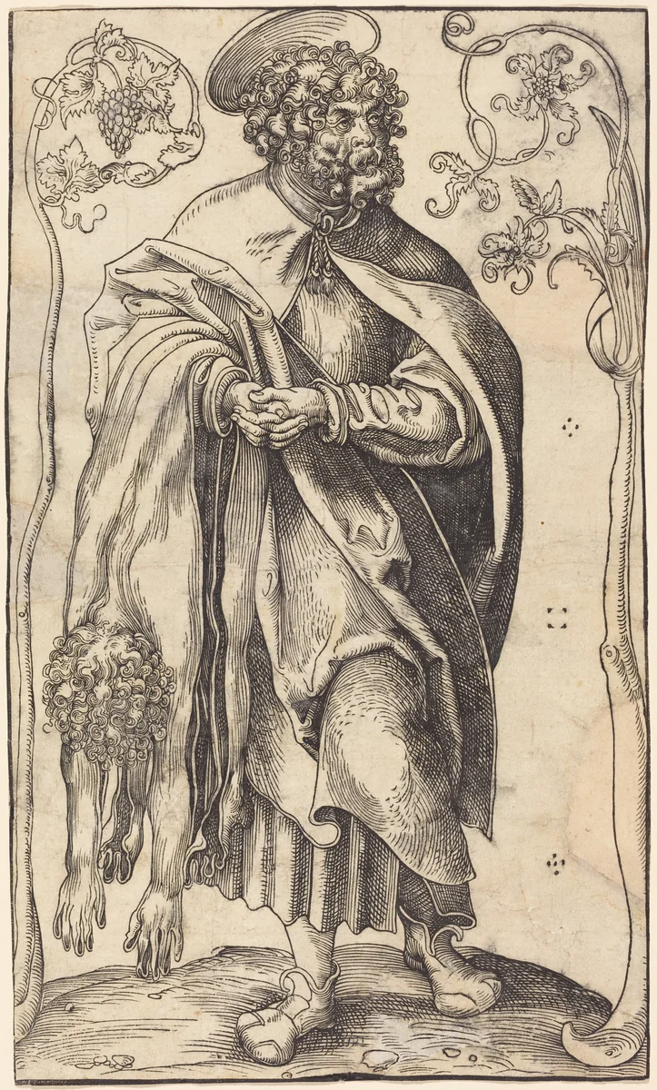 Saint Bartholomew by Lucas Cranach, print, 1472-1553
