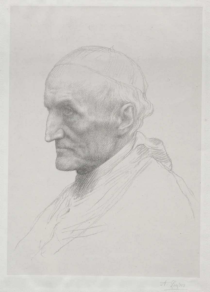 Portrait of Cardinal Manning (2nd Plate) by Alphonse Legros, print, 1857-1911