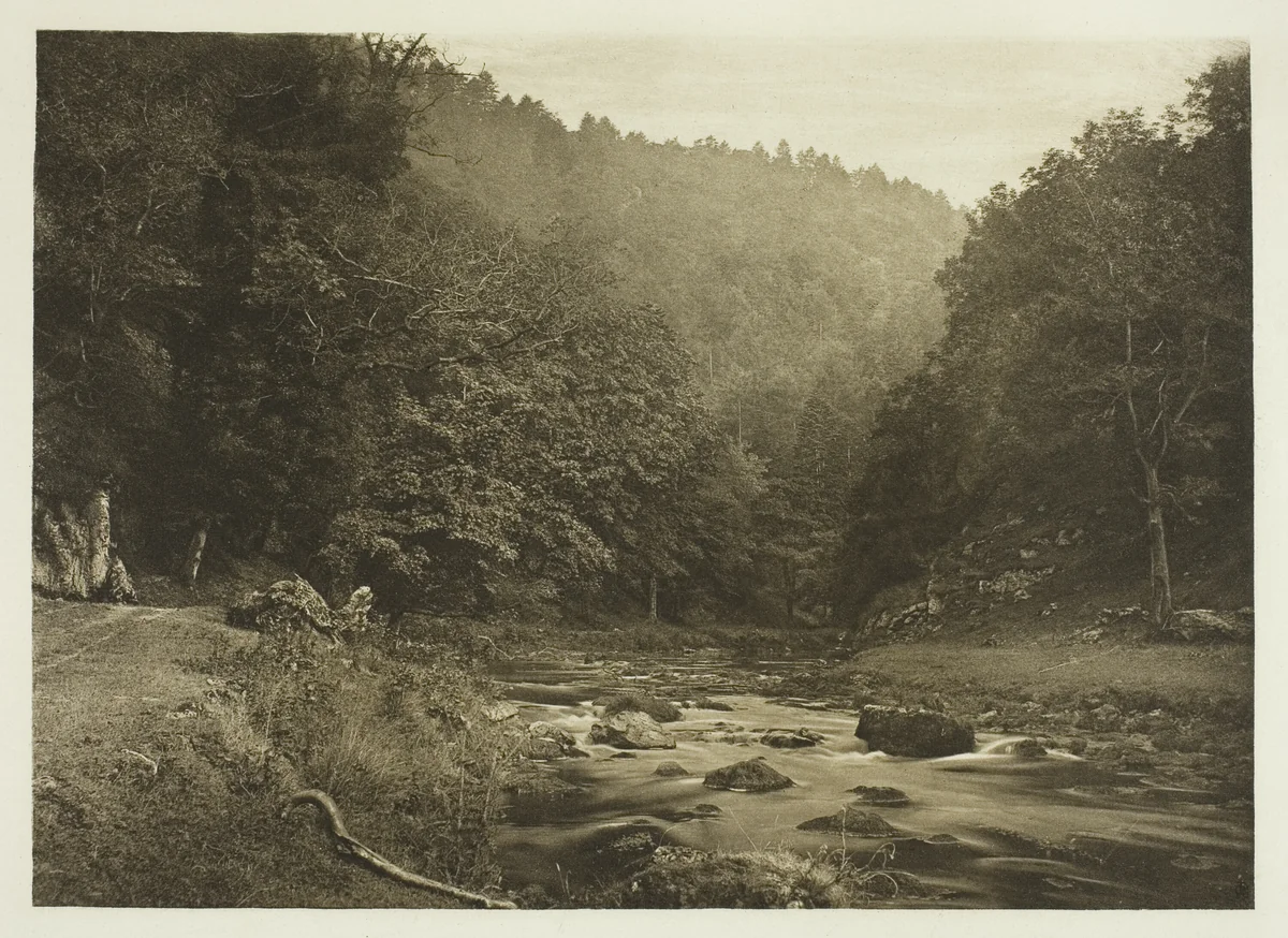 In Dove Dale (Staffordshire Side) by Peter Henry Emerson, print, 1880-1888