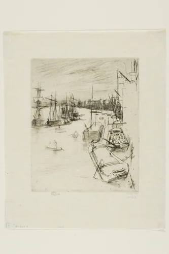 The Little Rotherhithe by James McNeill Whistler, print, 1861