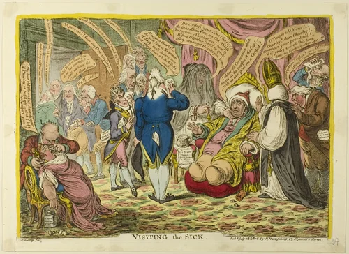 Visiting the Sick by James Gillray, print, 1806