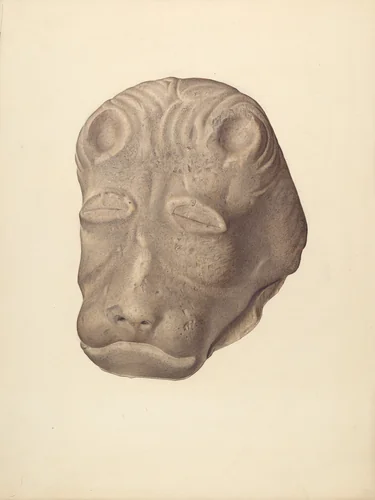 Lion's Head (one of pair) by Edward DiGennero, index of american design, 1940
