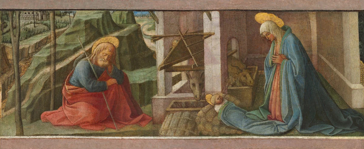The Nativity by Fra Filippo Lippi, painting, 1445