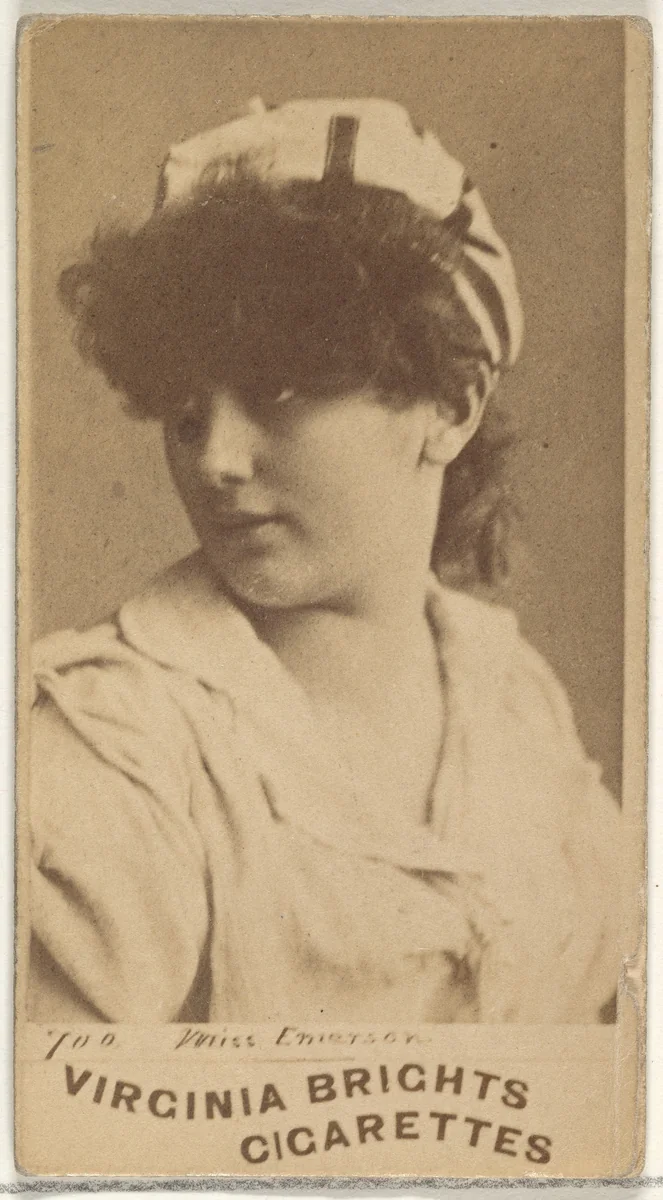 Card 700, Miss Emerson, from the Actors and Actresses series (N45, Type 1) for Virginia Brights Cigarettes by Allen & Ginter, photograph, 1885-1891