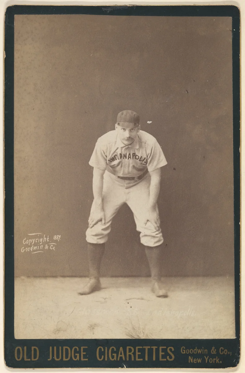 John Wesley "Jack" Glassock, Shortstop, Indianapolis, from the series Old Judge Cigarettes by Goodwin & Company, photograph, 1887