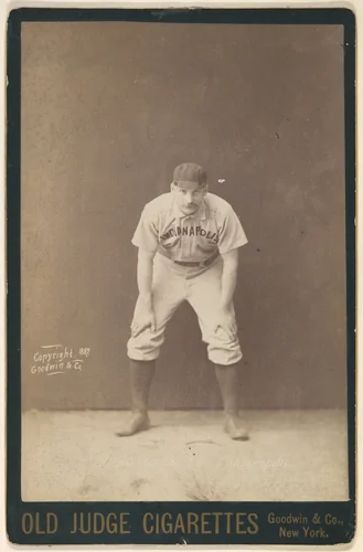 John Wesley "Jack" Glassock, Shortstop, Indianapolis, from the series Old Judge Cigarettes by Goodwin & Company, photograph, 1887
