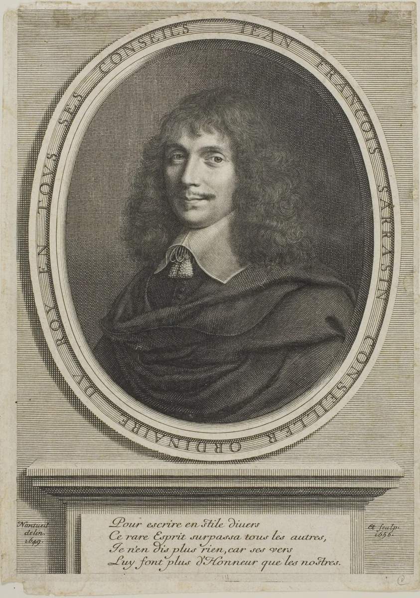First Consul, Jean François Sarrazin by Robert Nanteuil, print, 1656