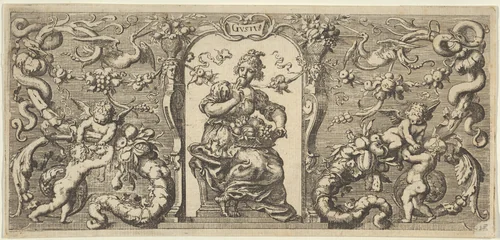 Taste (Gustus), from "Quinque Sensuum" by Franz Cleyn, print, 1650-1660