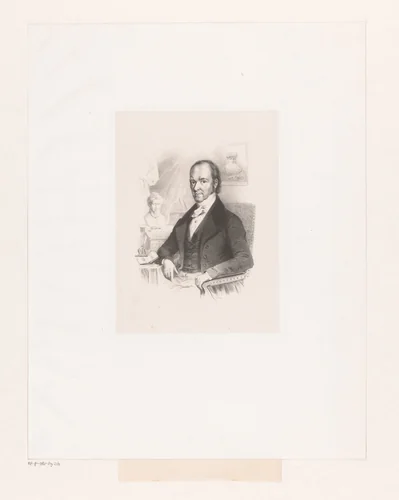 Portret van Johannes Immerzeel by anonymous, print, 1832-1841