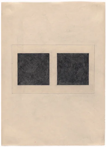 Suprematist Elements: Squares by Kazimir Malevich, drawing, 1923