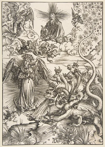The Apocalyptic Woman, from "The Apocalypse" by Albrecht Dürer, print, 1511