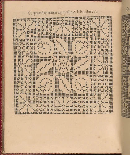 Les Singuliers et Nouveaux Portraicts... page 56 (verso) by Federico de Vinciolo, book, 1588