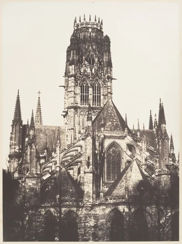Tour de Saint-Ouen, Rouen by Edmond Bacot, photograph, 1852-1854
