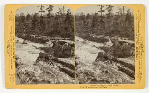 Down through the Falls, No. 1806 from the series "Dells of the St. Louis River" by Henry Hamilton Bennett, photograph, 1889