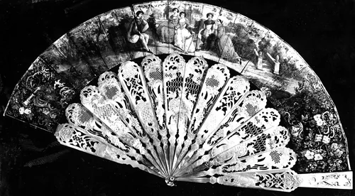 Fan by Italy, textile, 1825-1875