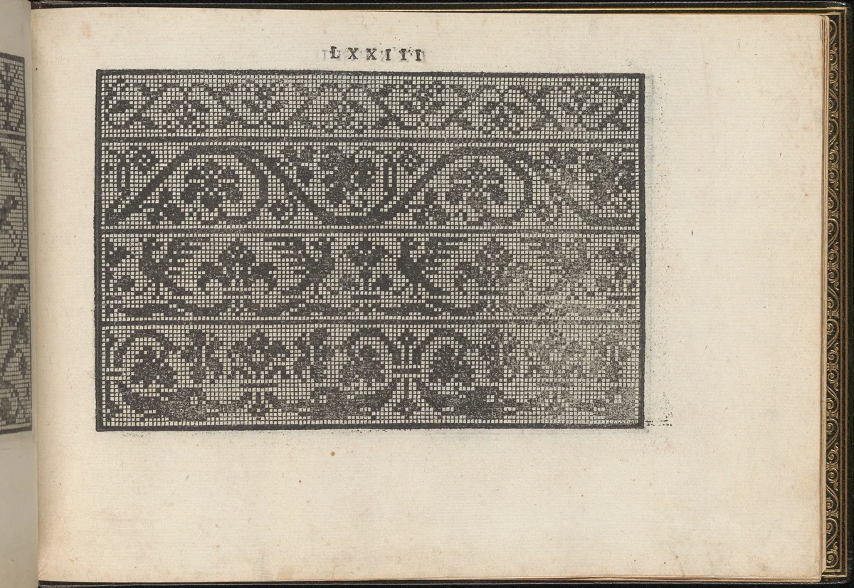 La Vera Perfettione del Disegno di varie sorti di recami, page 37 (recto) by Giovanni Ostaus, book, 1567