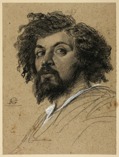 Self-Portrait by Auguste Barthélémy Glaize, drawing, 1825-1835