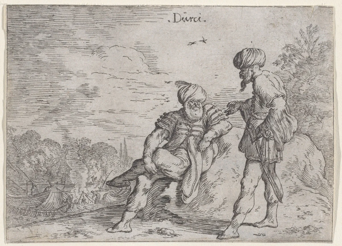 Turks, from a set of costume plates of different nations by Johann Wilhelm Baur, print, 1595-1645