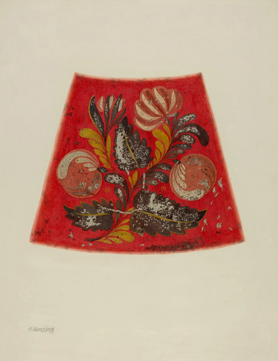 Toleware Coffee Pot by Charles Henning, index of american design, 1940