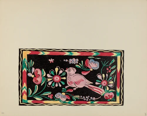 Plate 44: Painted Chest Designs: From Portfolio "Spanish Colonial Designs of New Mexico" by American 20th Century, index of american design, 1935-1942