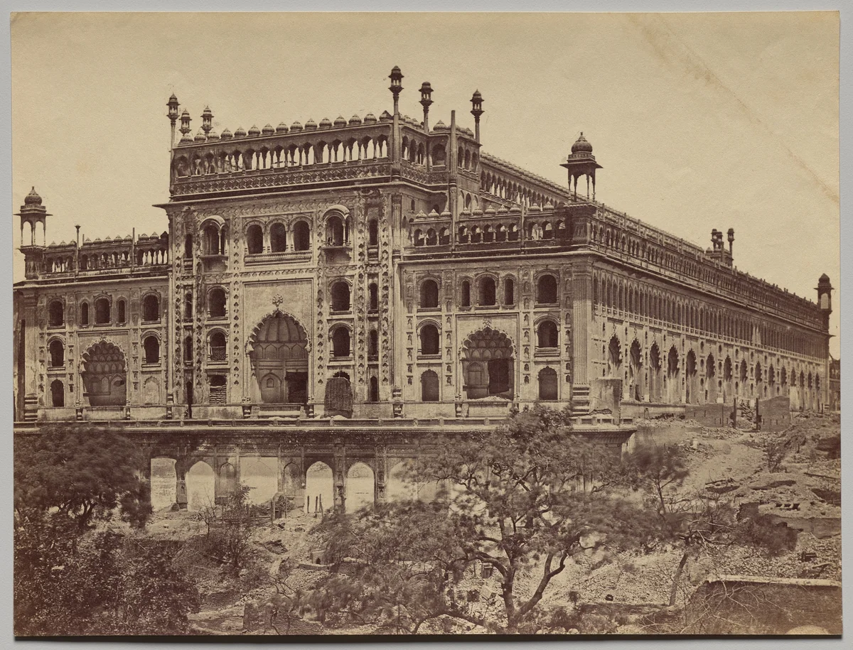 Exterior of Asaf-ud-Daula's Imambara, or Tomb by Felice A. Beato, photograph, 1858