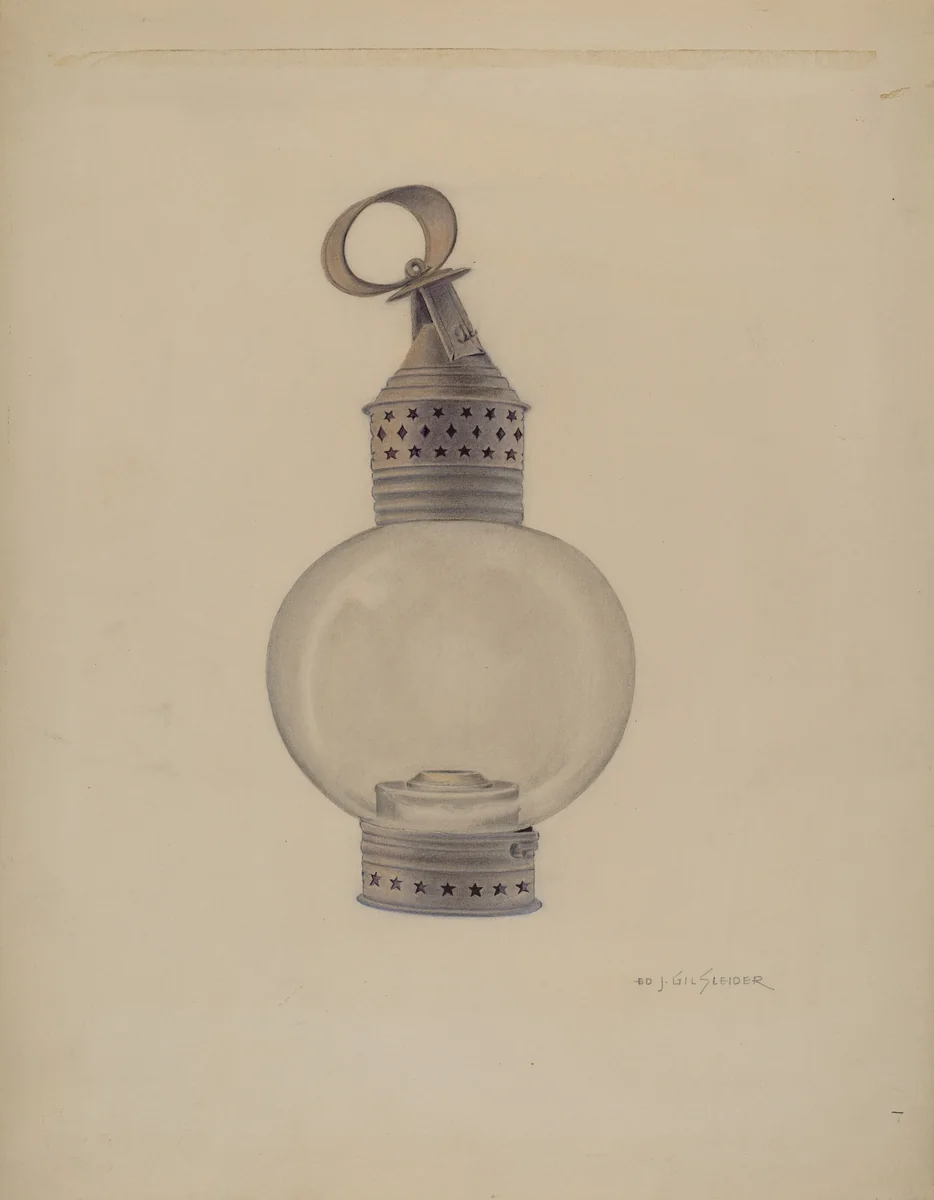 Lantern by E.J. Gilsleider, index of american design, 1935-1942