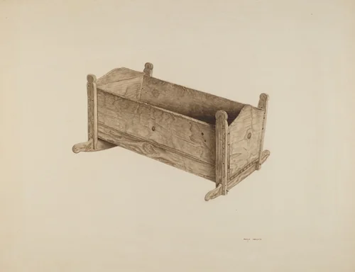 Box Cradle by Mary Hansen, index of american design, 1939