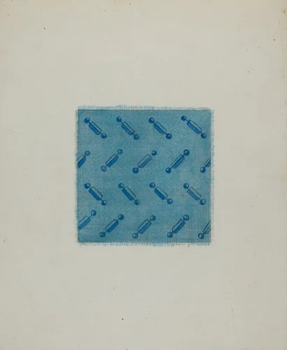 Sample of Calico by Genevieve Sherlock, index of american design, 1941