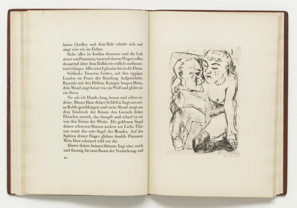 Plate (facing page 40) from Die Fürstin (The Duchess) by Max Beckmann, illustrated book, 1918