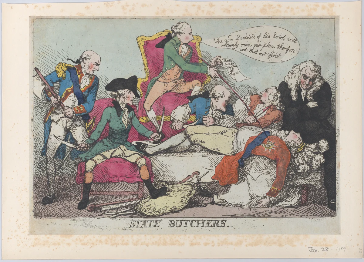 State Butchers by Thomas Rowlandson, print, 1789