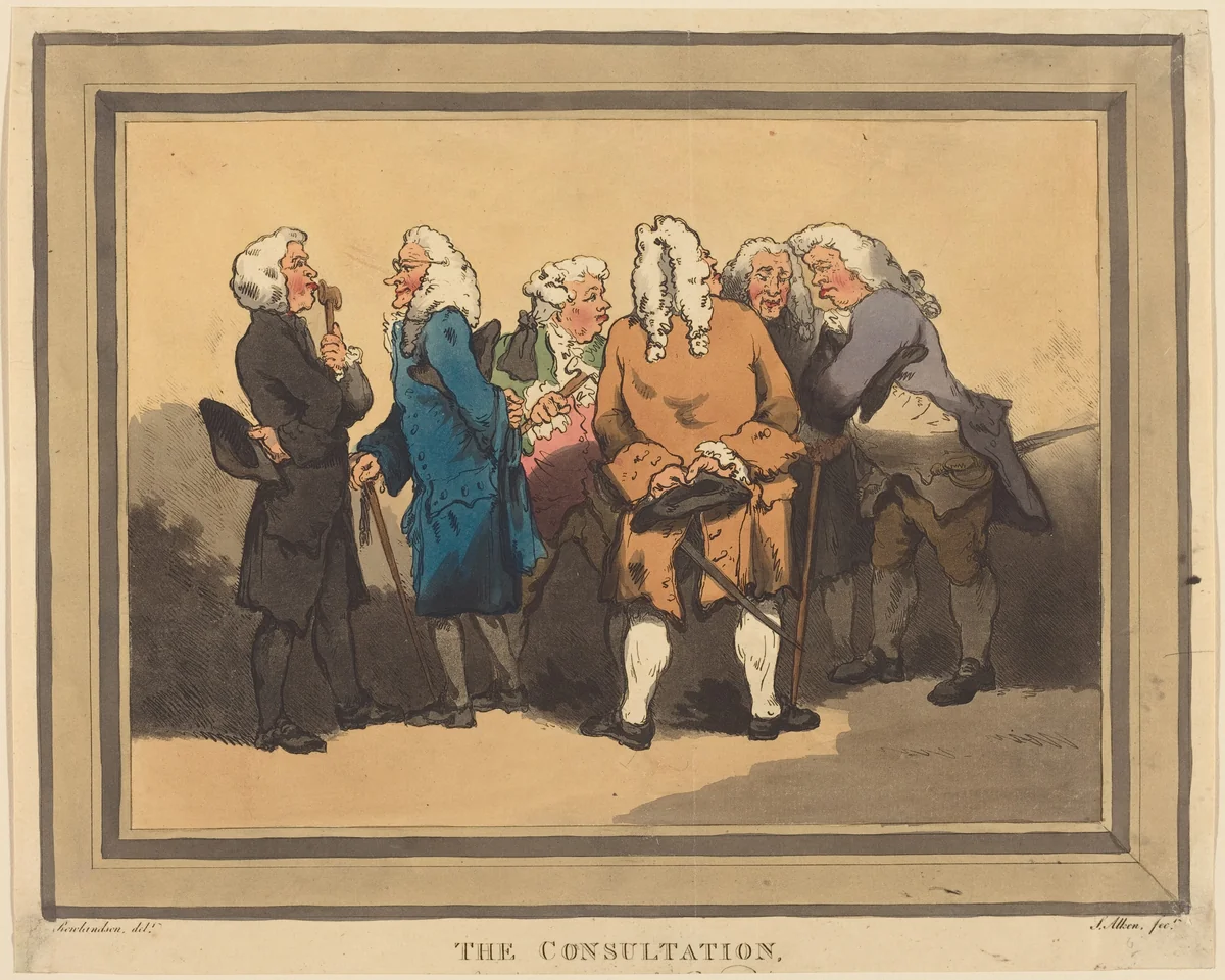 The Consultation by Thomas Rowlandson, print, 1785