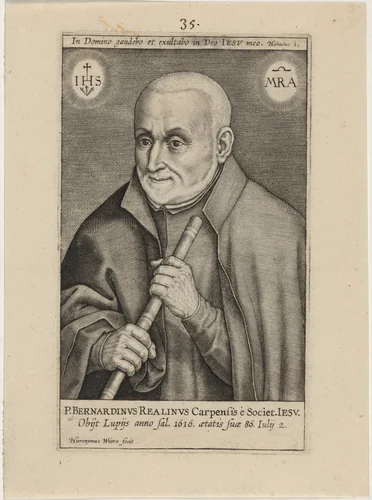 Bernardin Realinus, Jesuit Priest by Hieronymus Wierix, print, 1553-1619