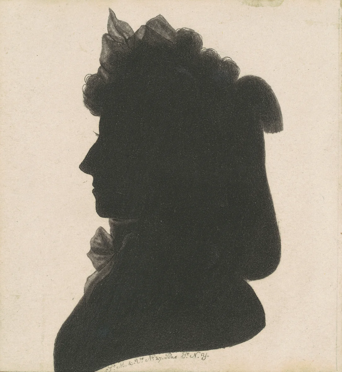 Unidentified Female Silhouette by Charles B. J. Févret de Saint-Mémin, print, 1797