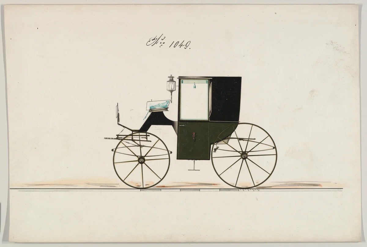 Coupe #1049 by Brewster & Co., drawing, 1850-1870