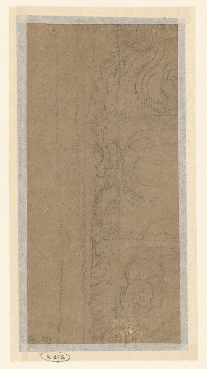 Deel van een ornament by anonymous, drawing, 1580-1620
