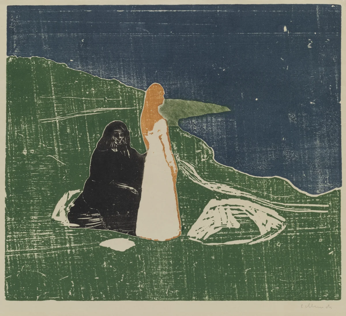 Two Women on the Shore (To kvinner ved stranden) by Edvard Munch, print, 1898