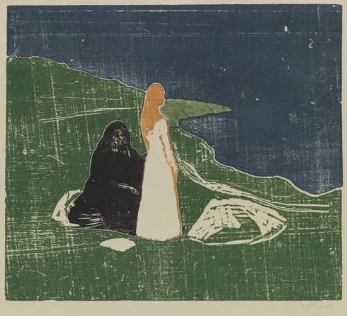 Two Women on the Shore (To kvinner ved stranden) by Edvard Munch, print, 1898