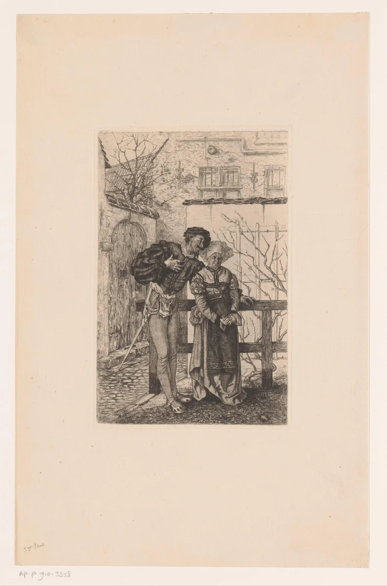Méphisto en Martha by Willem Geets, print, 1874