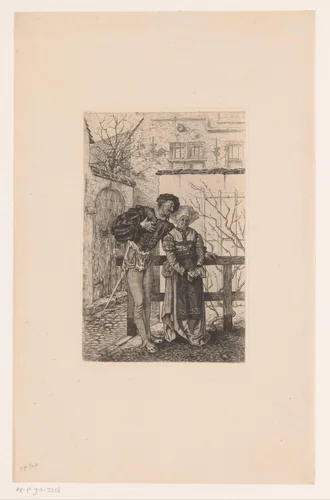 Méphisto en Martha by Willem Geets, print, 1874