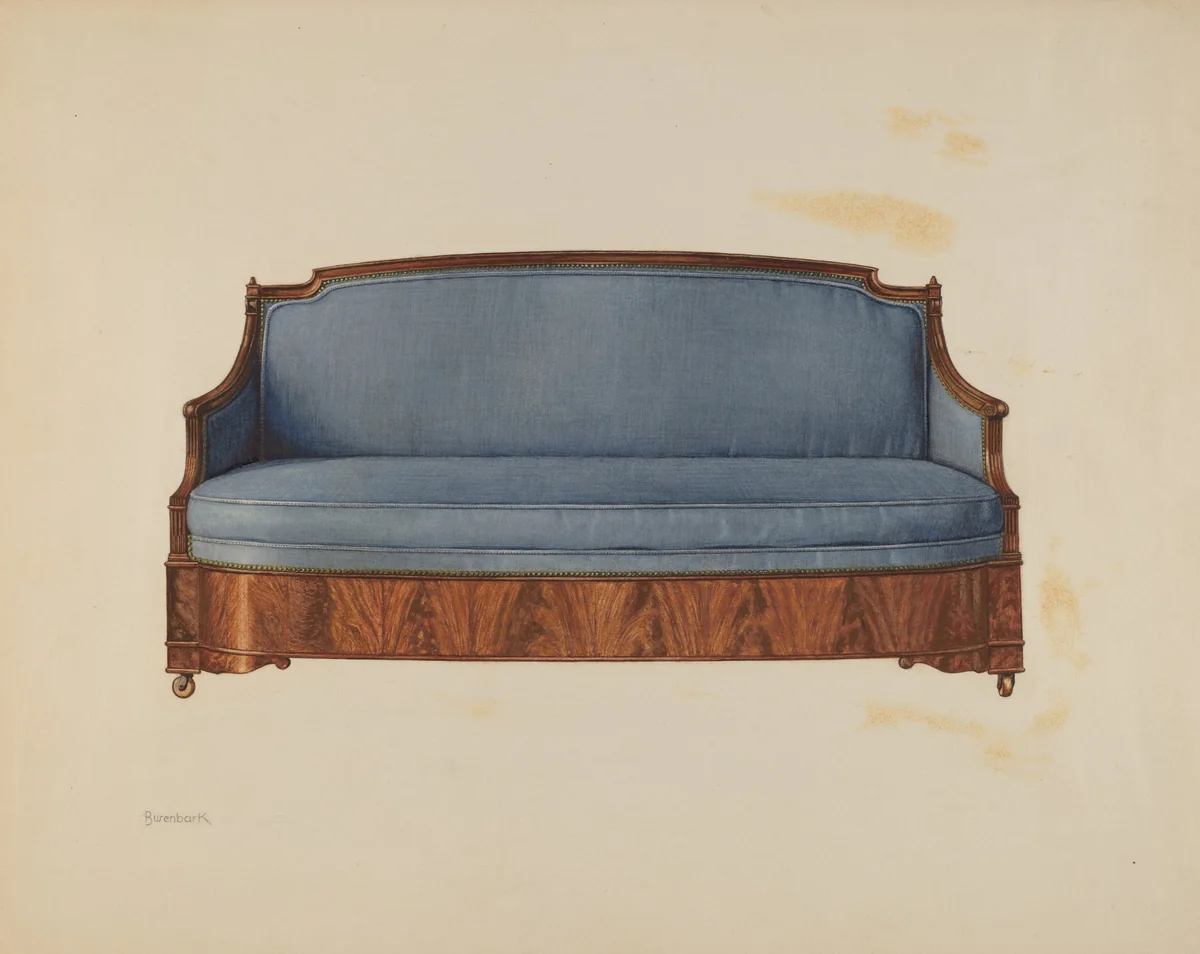 Sofa by Earnest Busenbark, index of american design, 1937